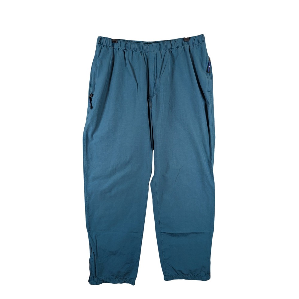 LL Bean Active Pants Elastic Waist Lightweight Mens Size Large Teal Hiking‎